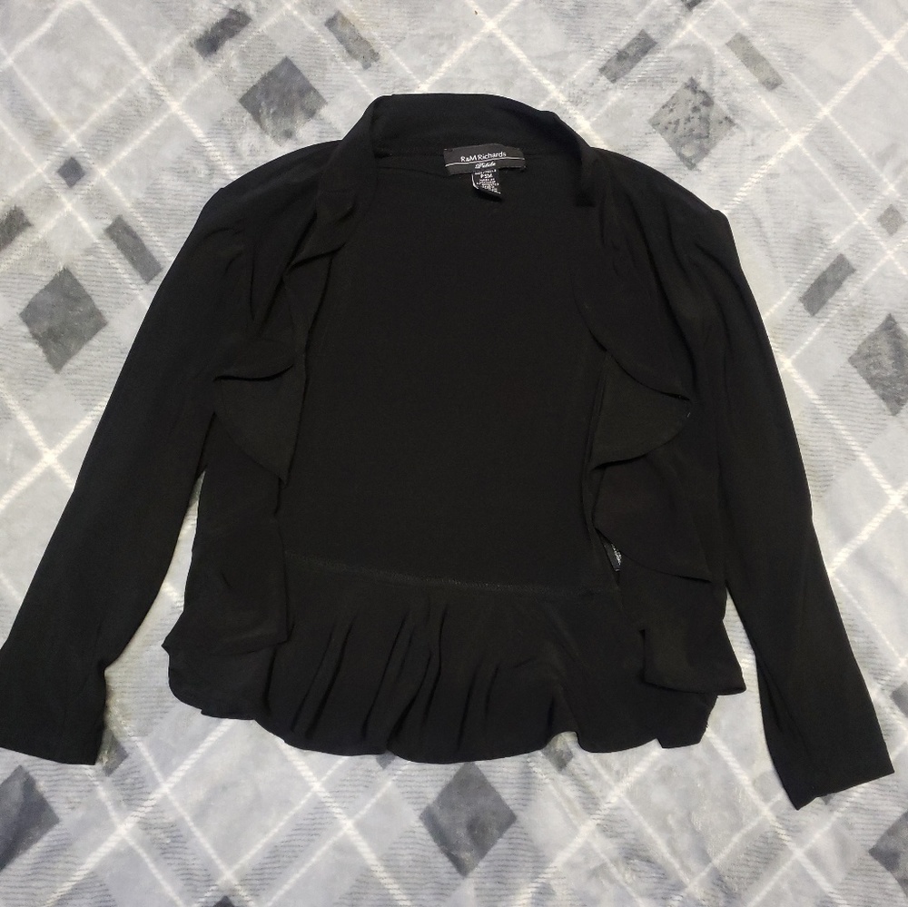 Cropped black cardigan